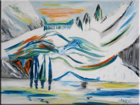 Gletscher, Acryl auf Leinwand, 60x80